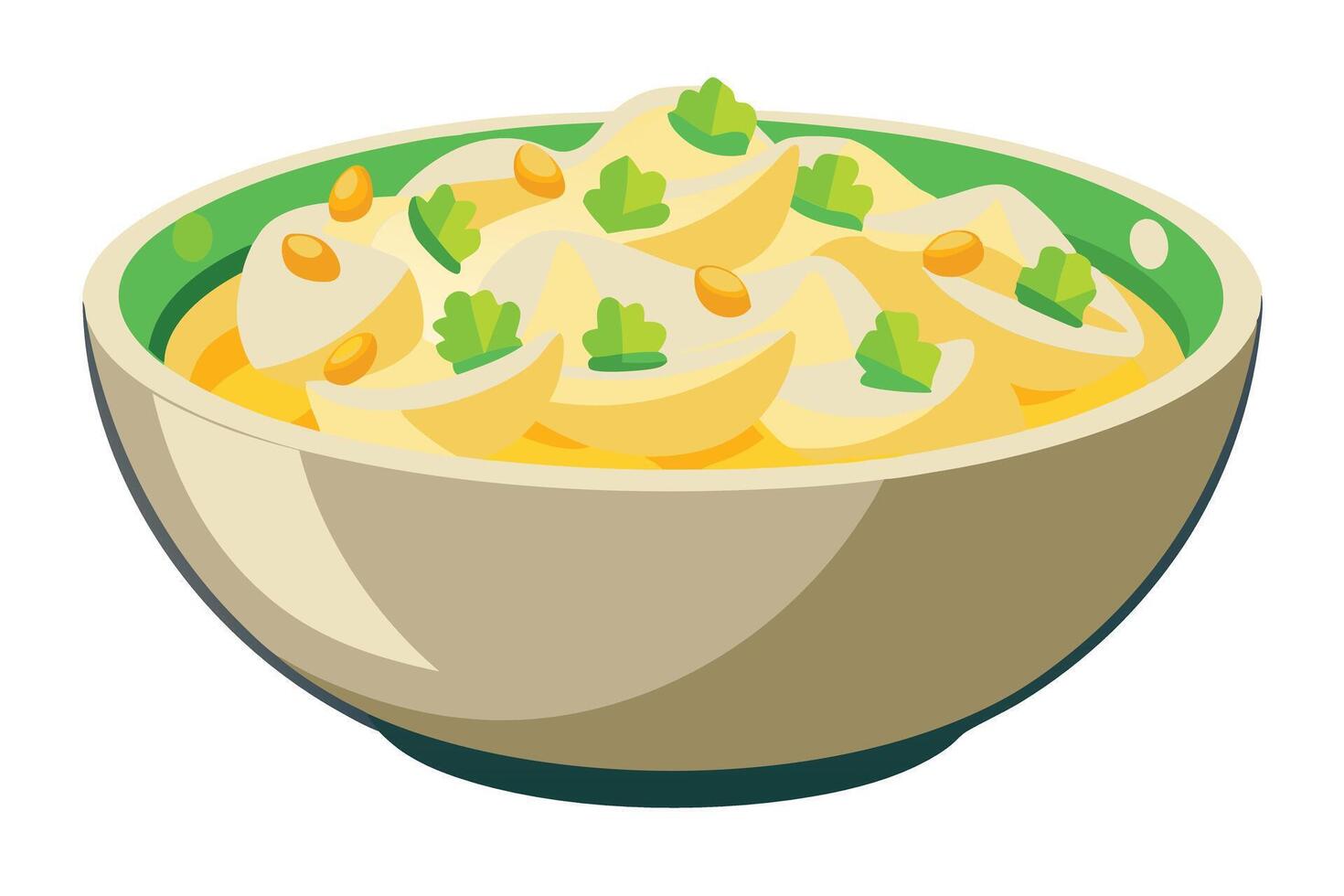 Delicious Creamy Soup in a Bowl, Perfect for a Restaurant Menu vector