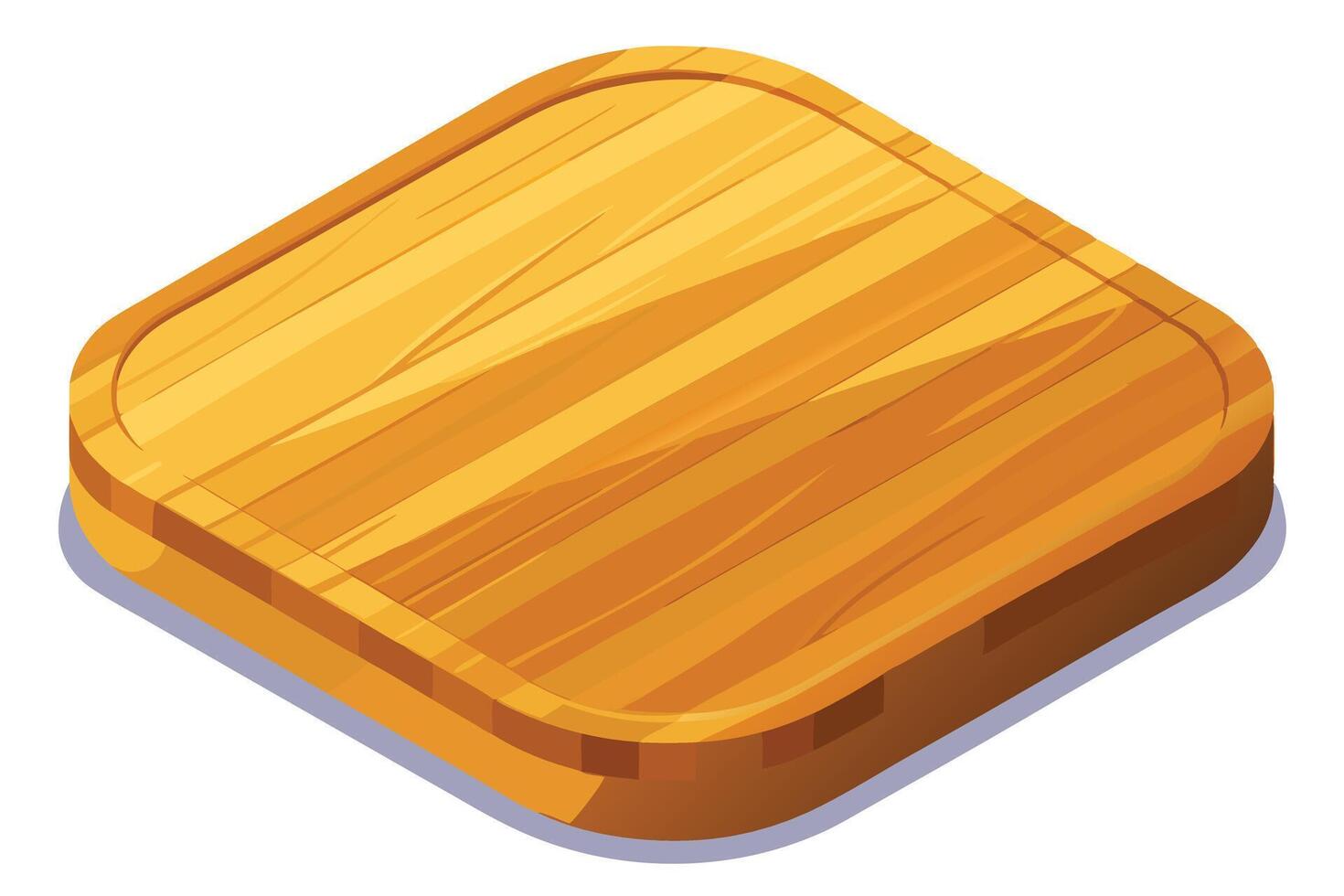 Illustration of a Wooden Cutting Board vector