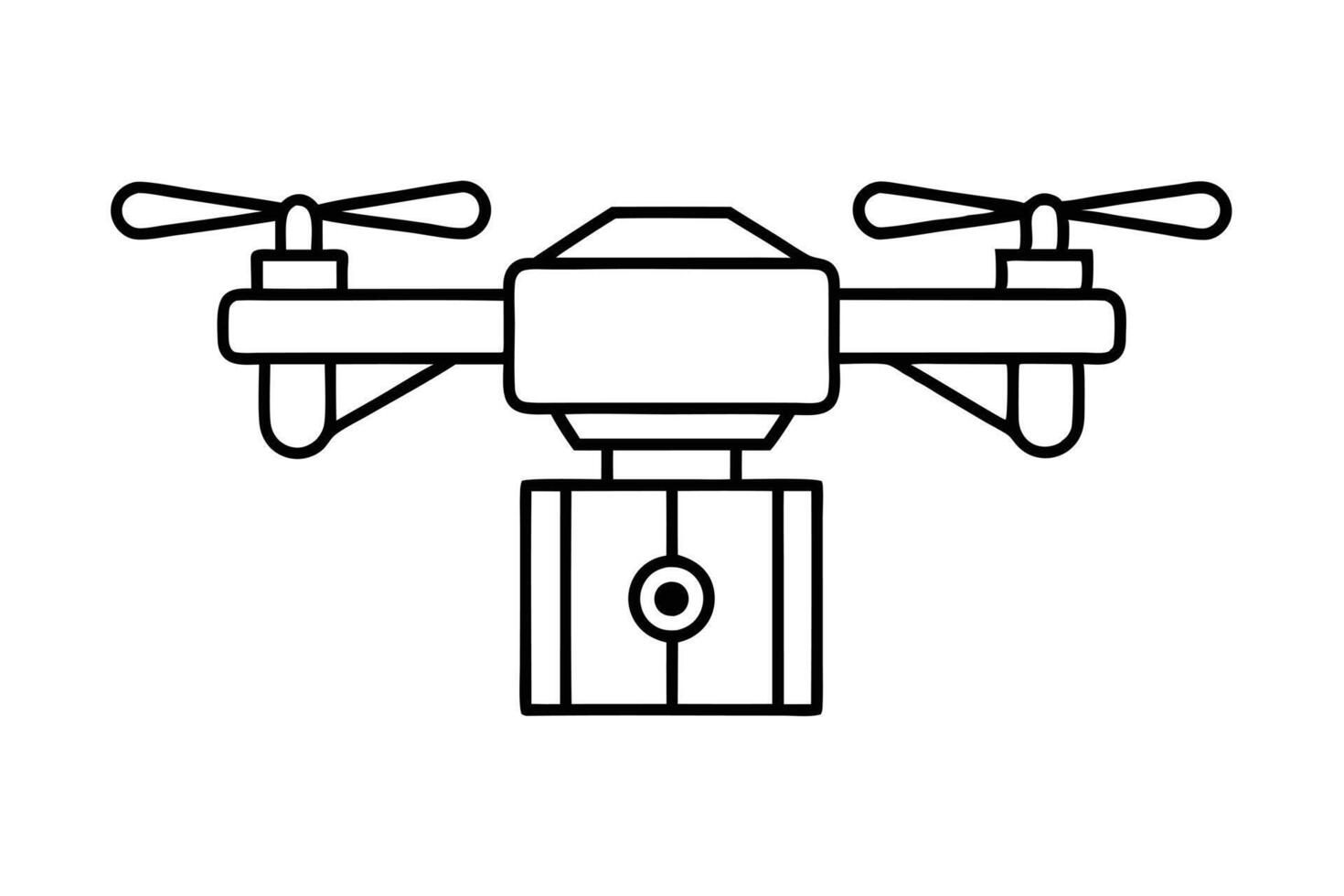 A Drone Delivery Service A Futuristic Illustration of Package Transport vector