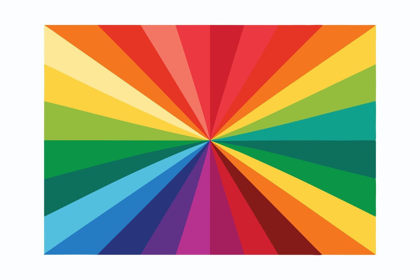 Vibrant Rainbow Color Spectrum Radiating Outward vector