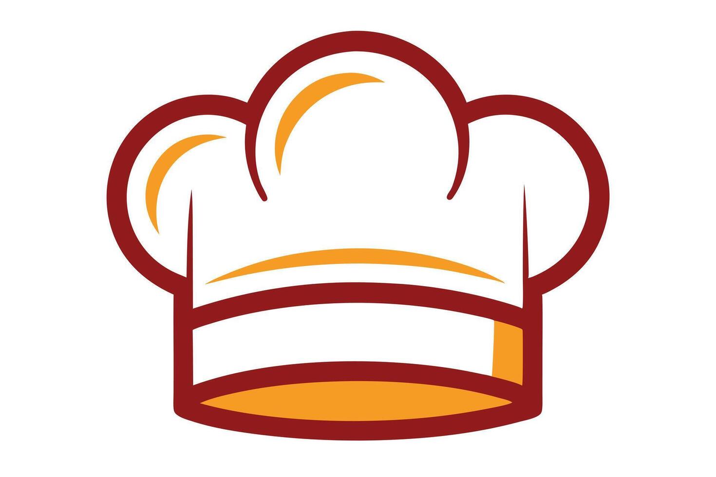 A Simple Chef's Hat Icon Perfect for Culinary Themes vector
