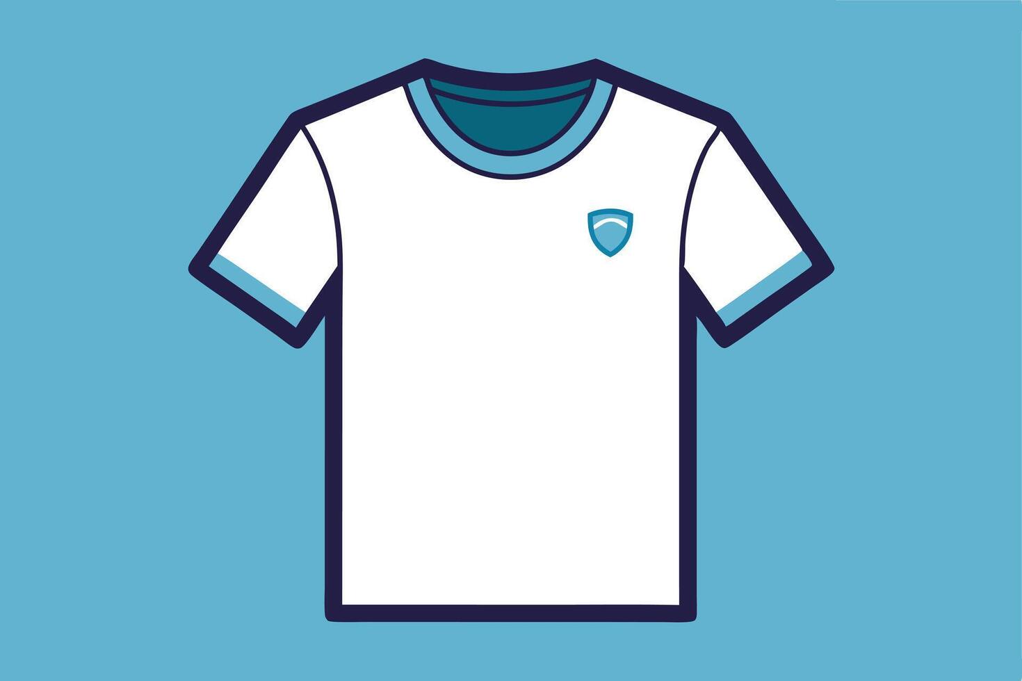 A Simple Illustration of a Blank White T-Shirt vector