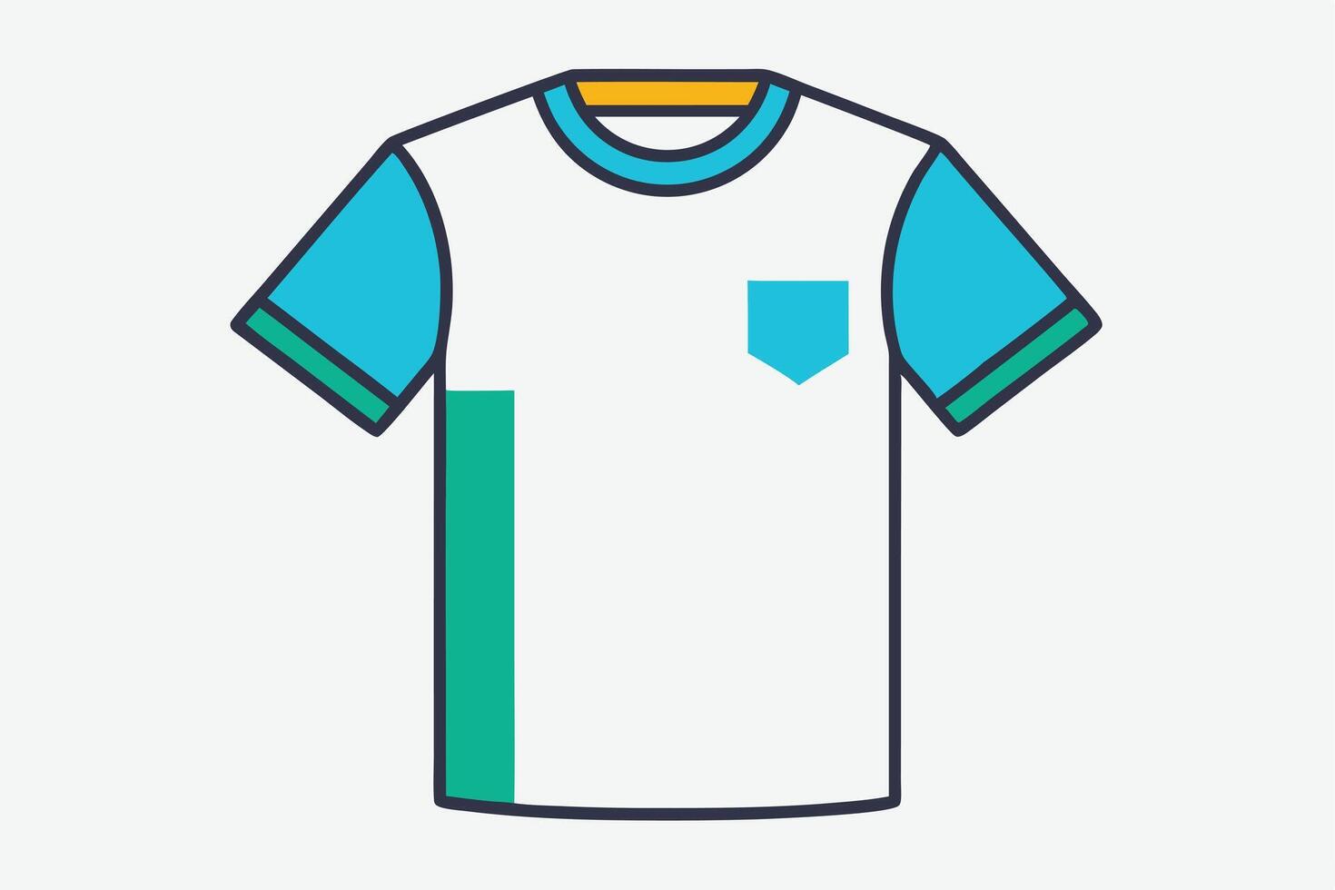 Simple Illustration of a Blank White T-Shirt vector