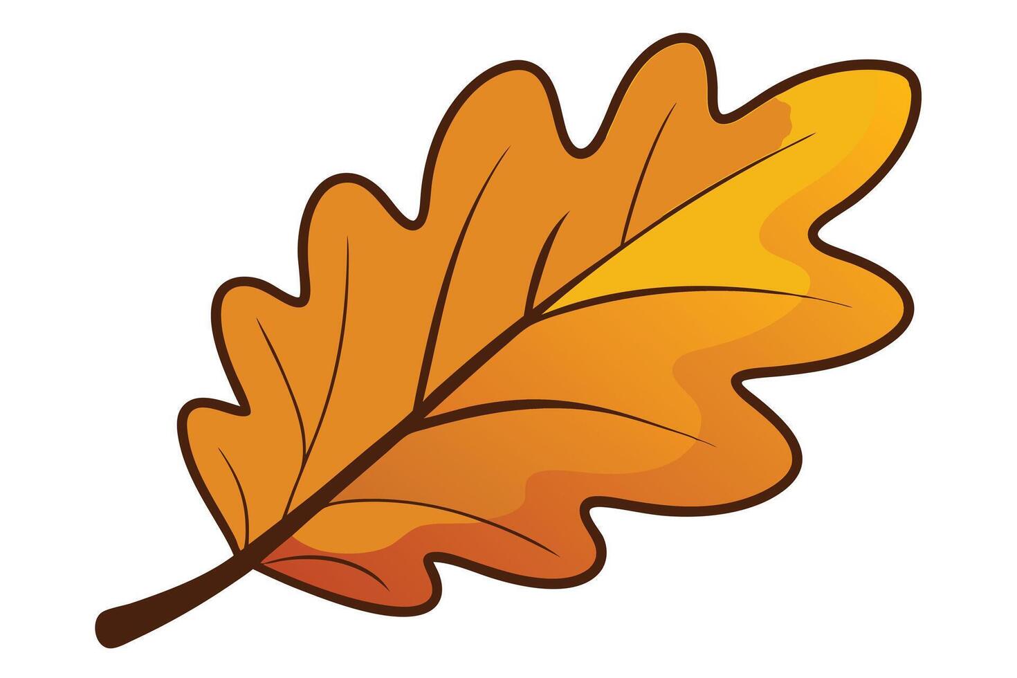 A Vibrant autumn oak leaf graphic design vector