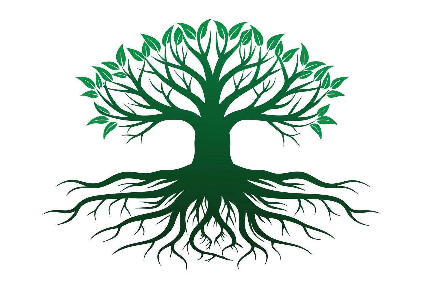 A Majestic Tree Roots Symbolizing Strength and Growth vector