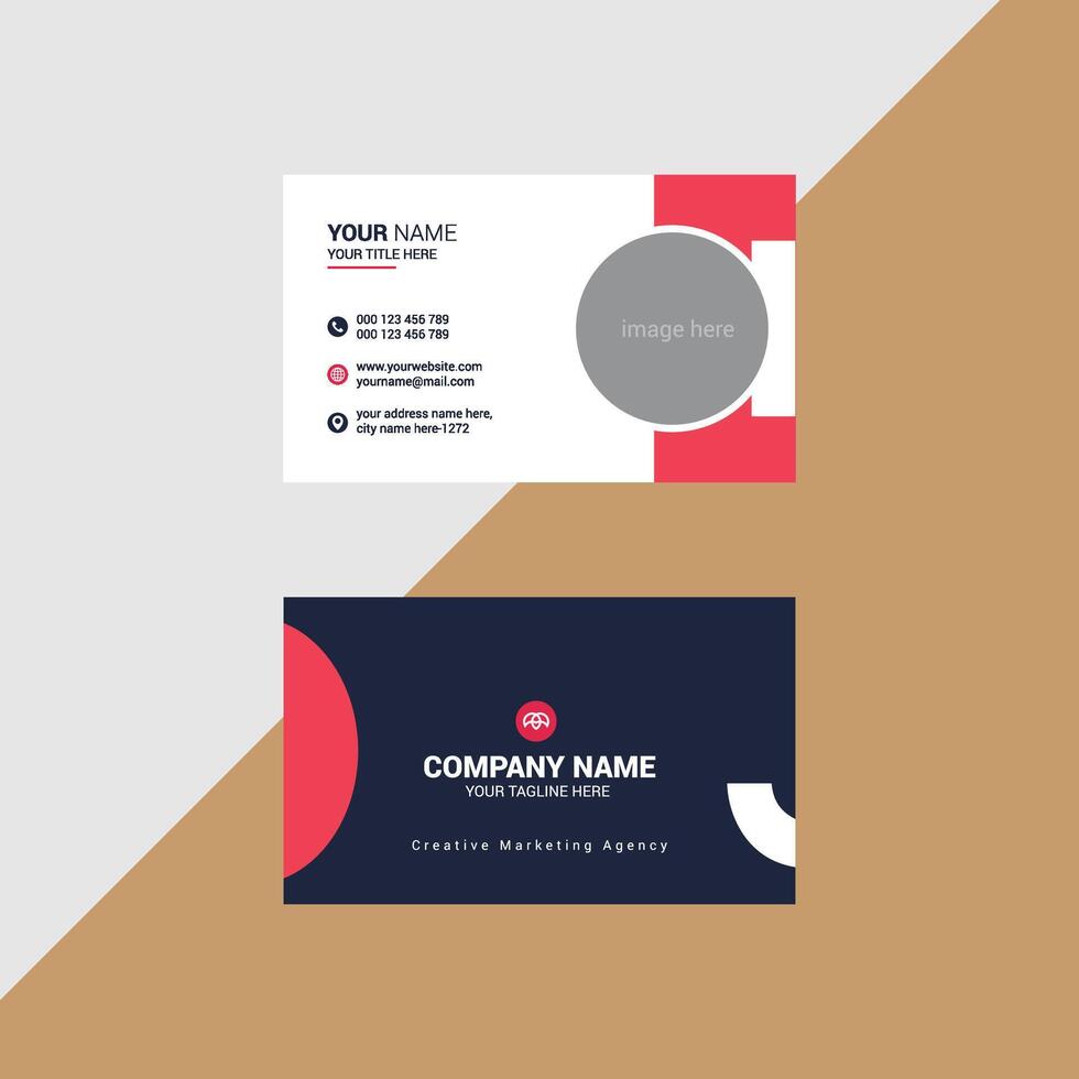 Professional Teal and White Business Card Template for Stylish Branding vector
