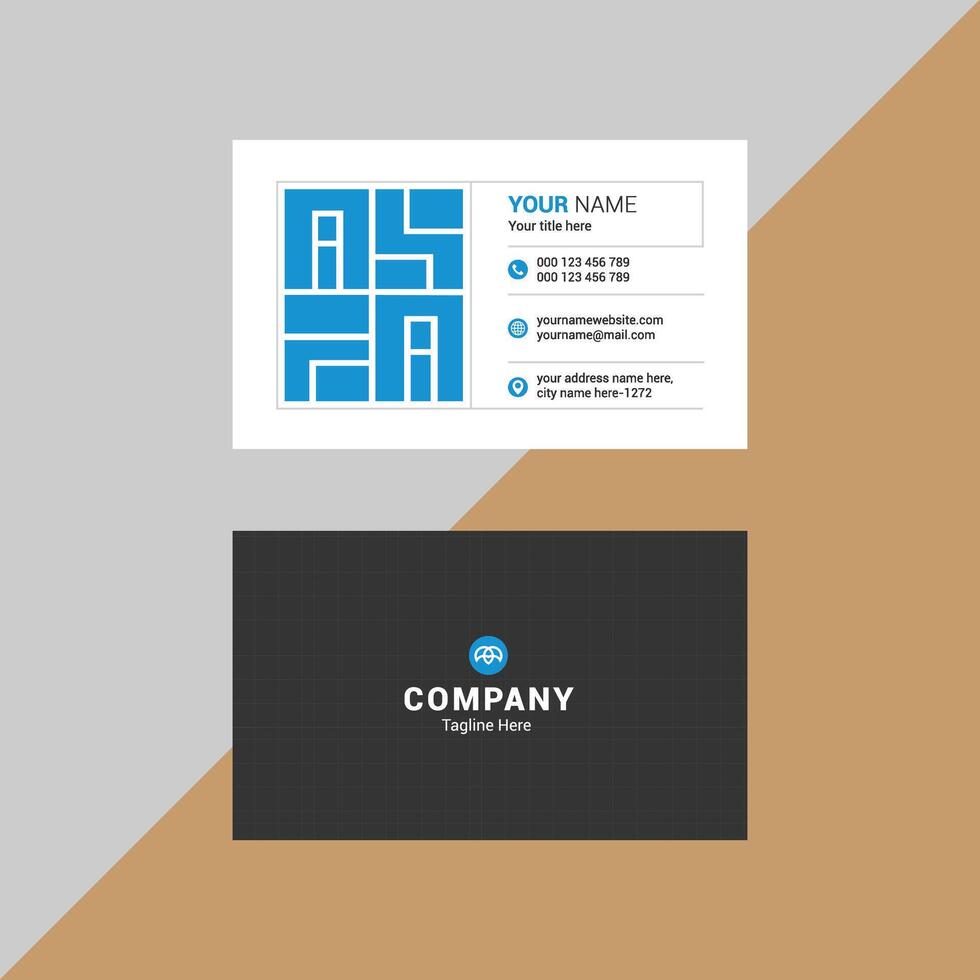 Creative Business card design template vector