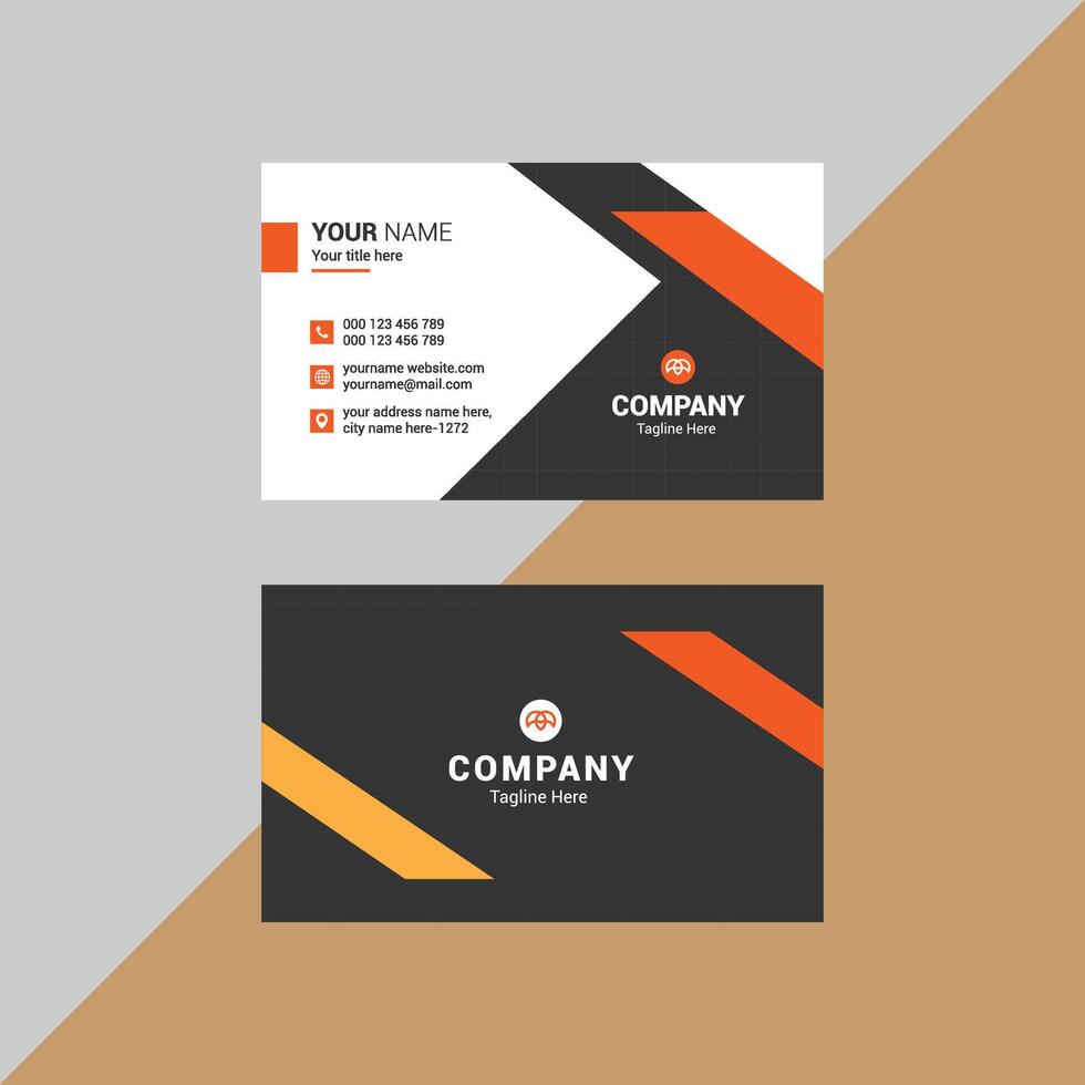 Modern Geometric Business Card Template with Bold Accents vector