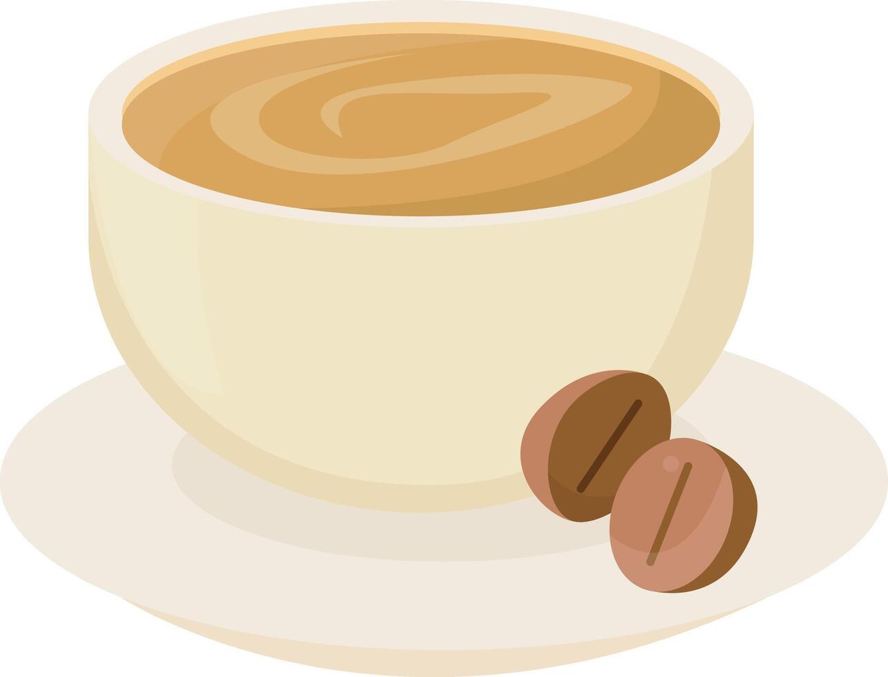 Coffee Cup with Beans vector