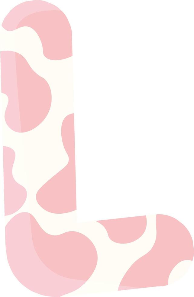 Cow Print Letter L vector