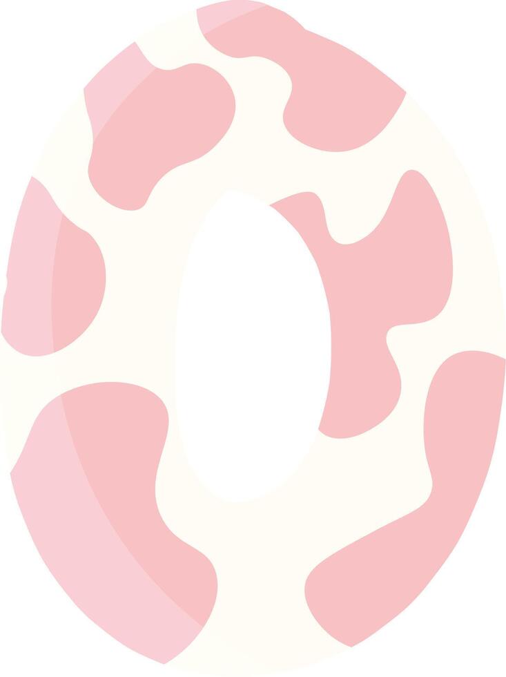 Cow Print Letter O vector