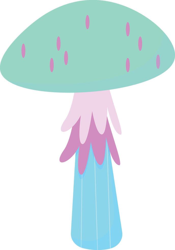 Large Pastel Mushroom with Soft Glow vector