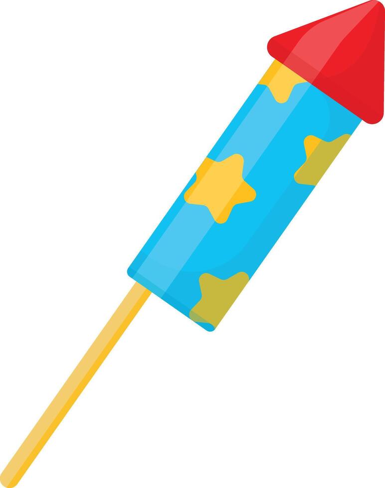 Blue Firework Rocket vector