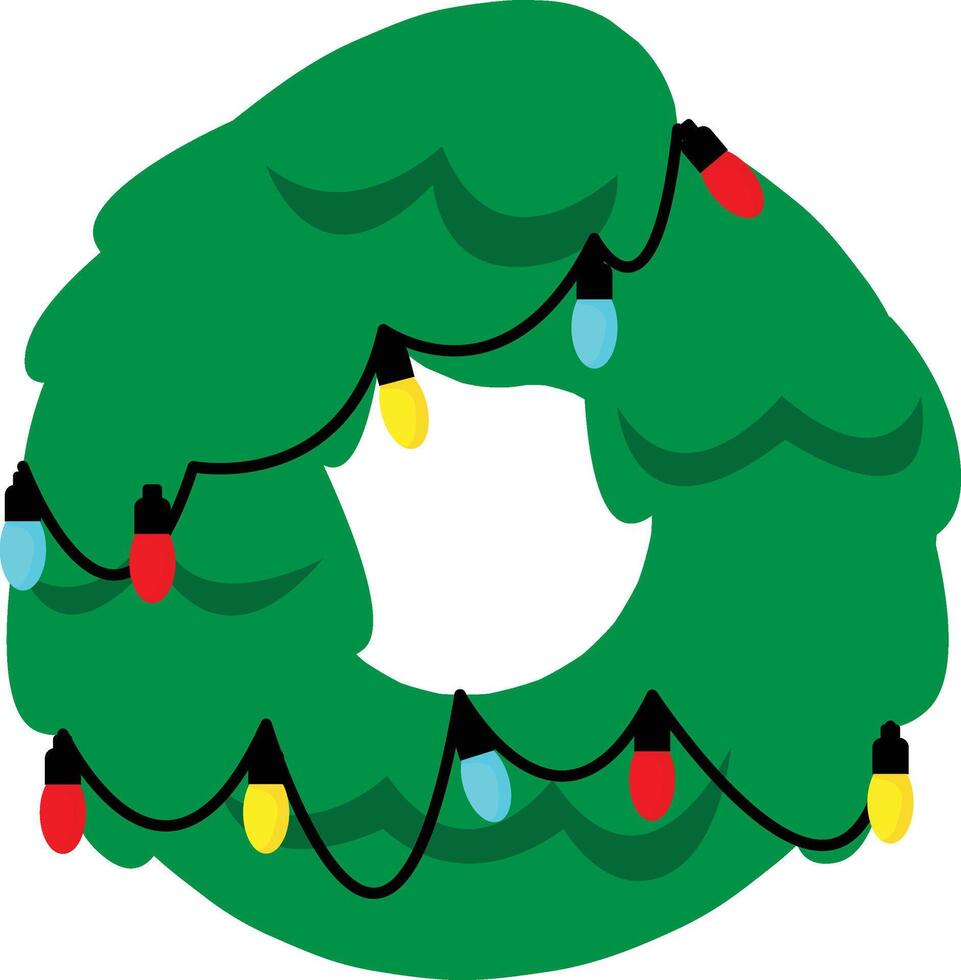 Christmas Tree Letter O vector