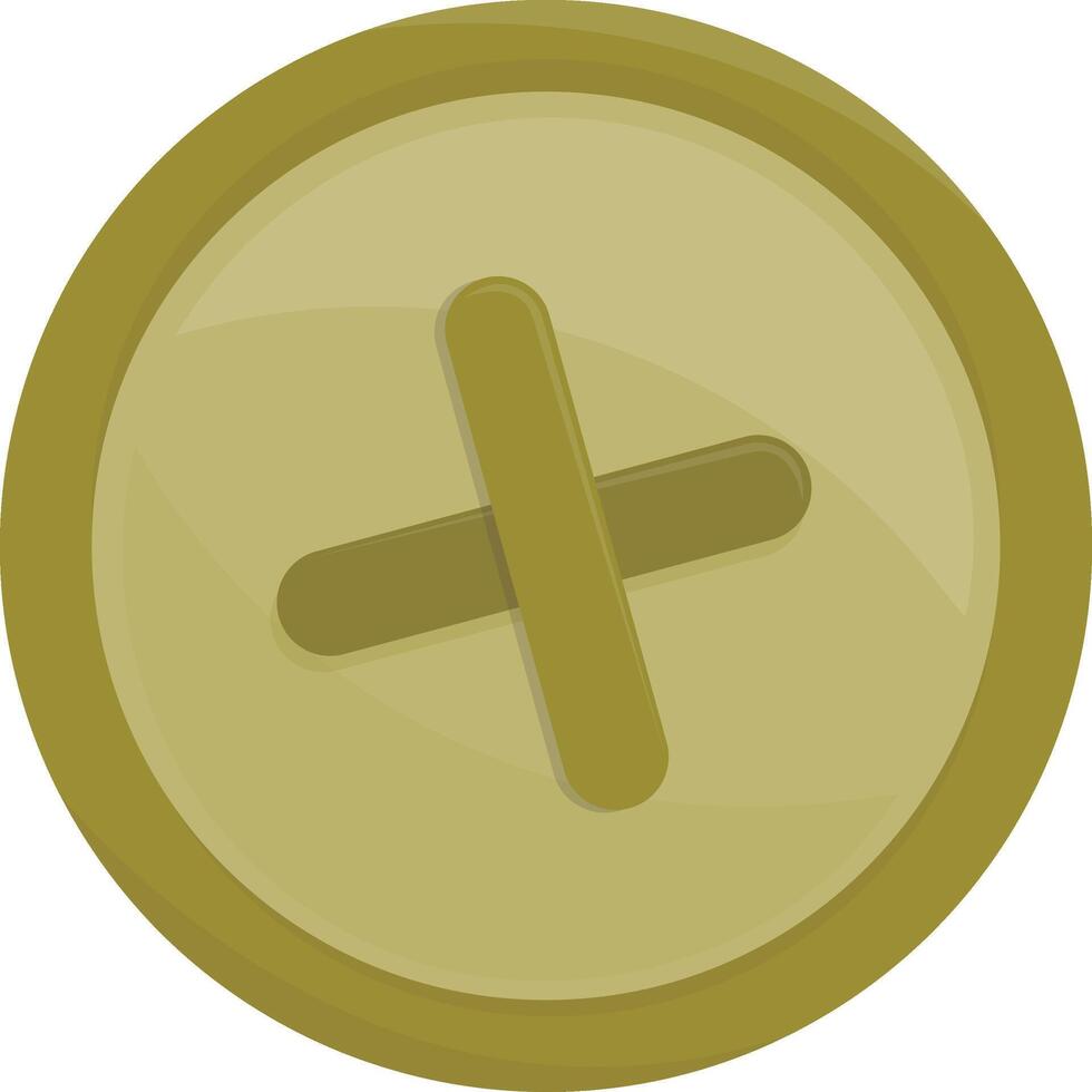 Green Button with Thread vector