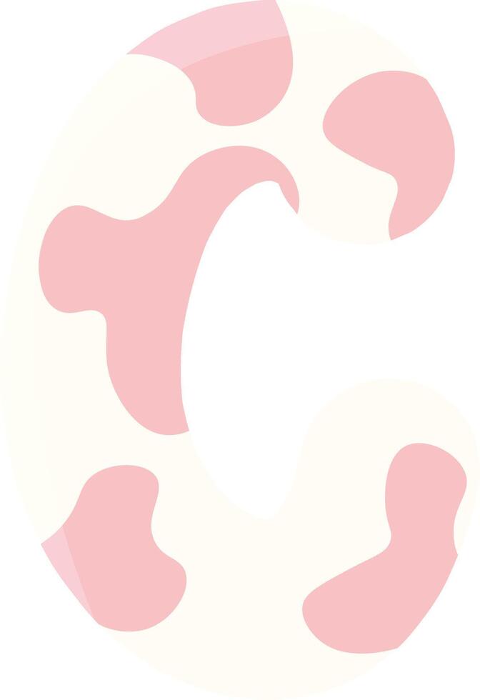 Cow Print Letter C vector
