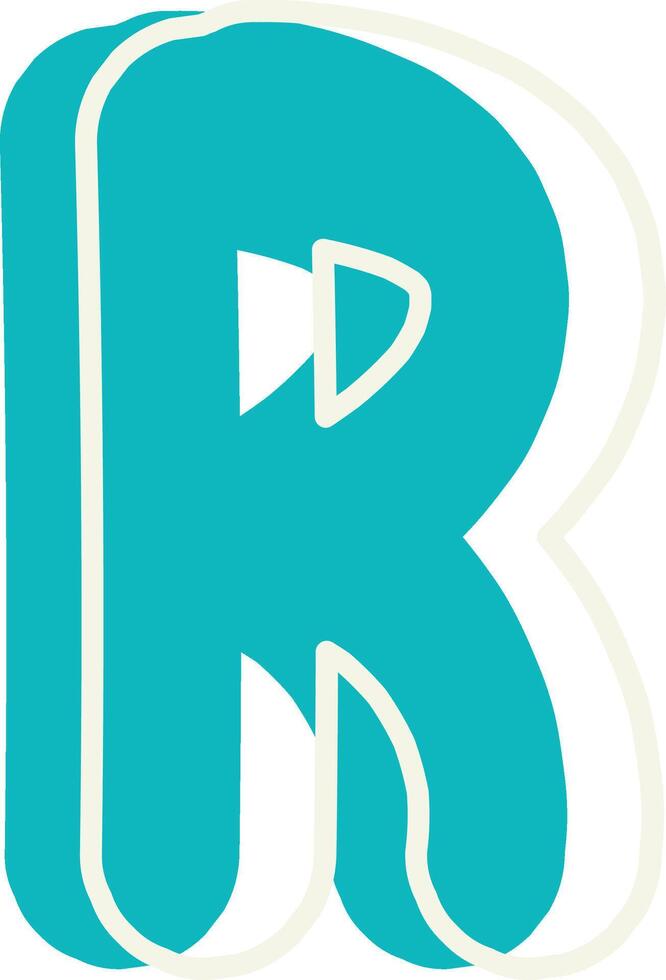 Playful Letter R vector