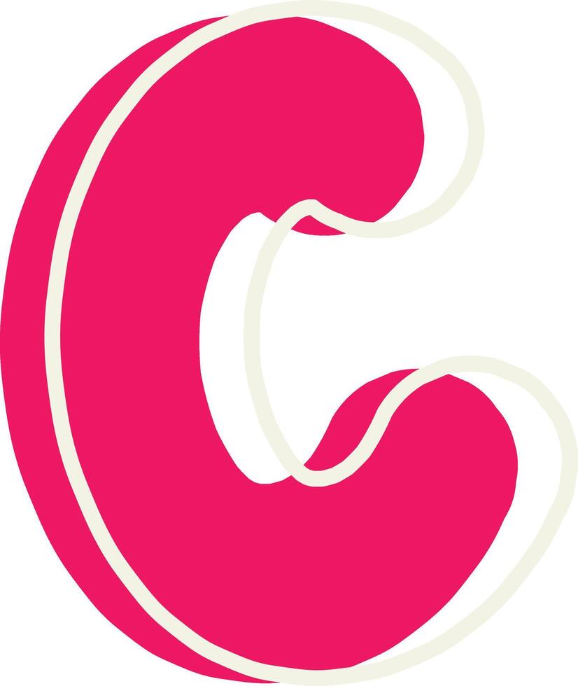 Playful Letter C vector