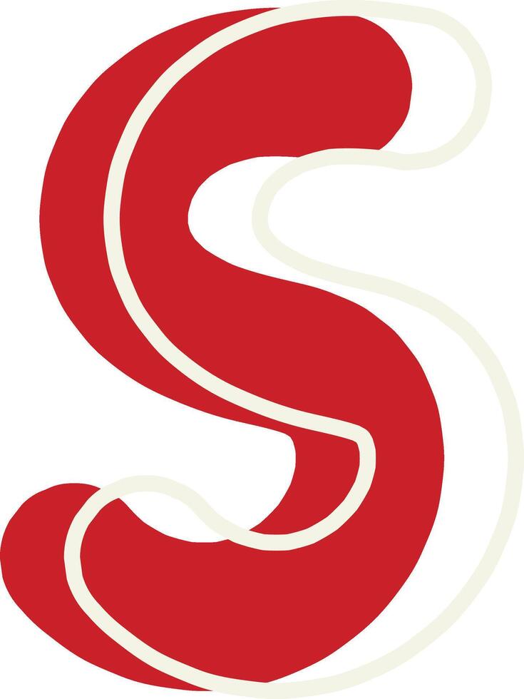 Playful Letter S vector