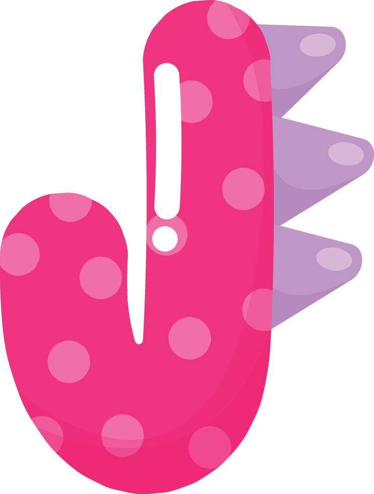 Dinosaur Letter J vector
