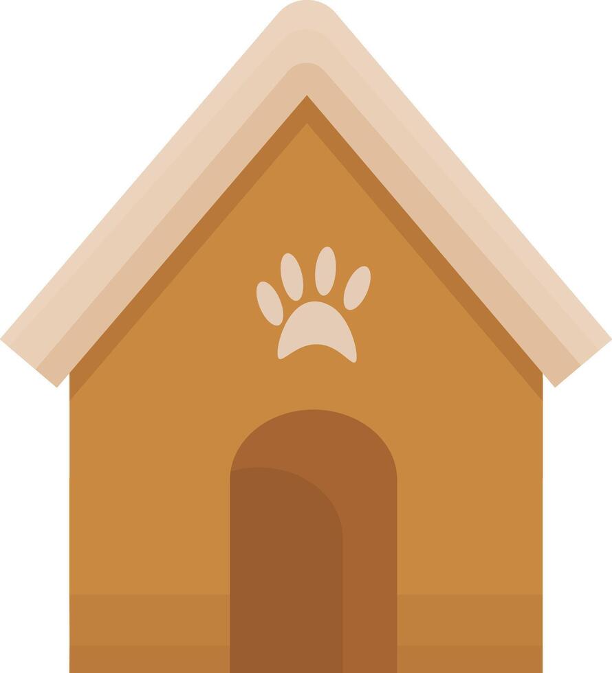 Doghouse with Paw Print vector