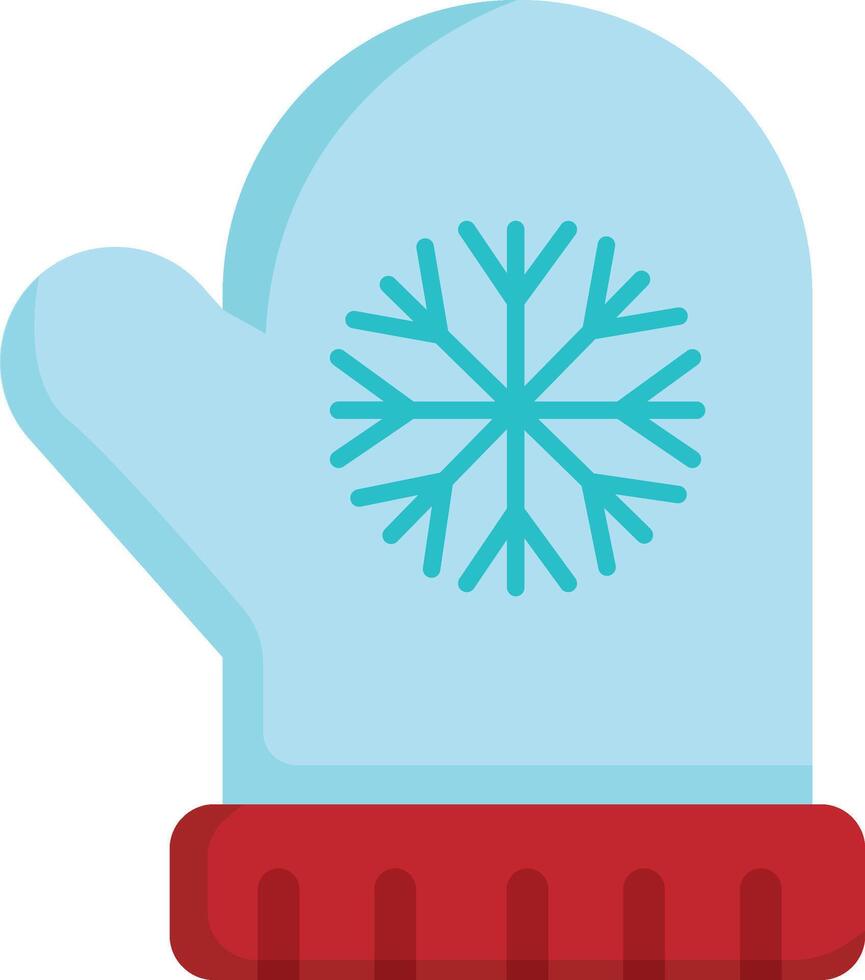 Light Blue Snowflake Mitten vector
