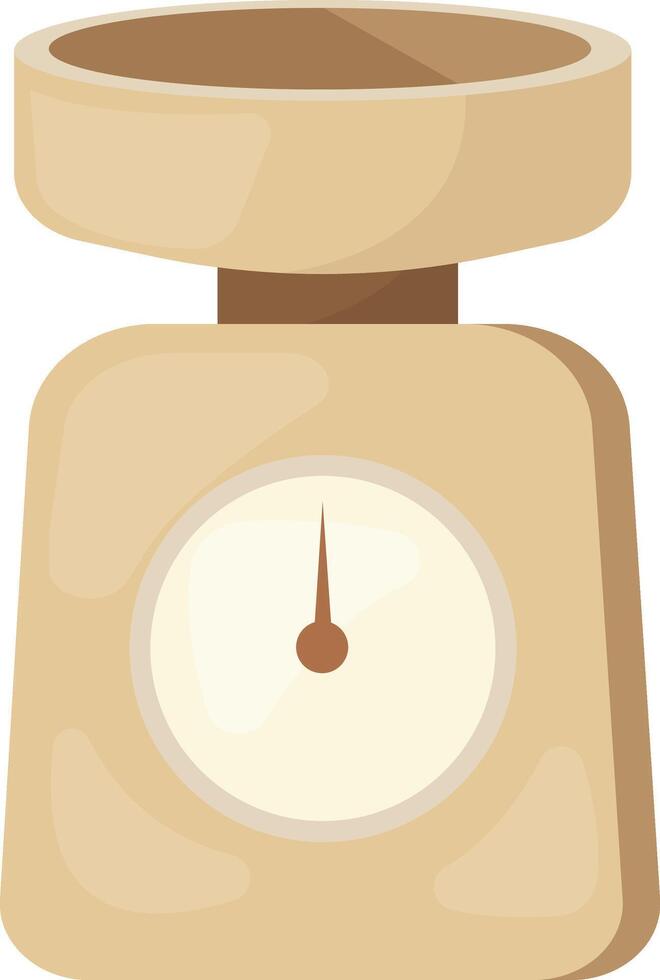 Kitchen Scale with Bowl vector