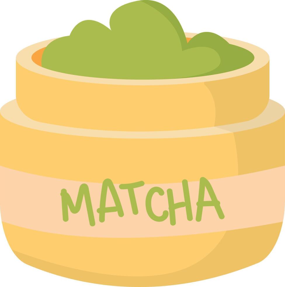 Matcha Powder Container vector
