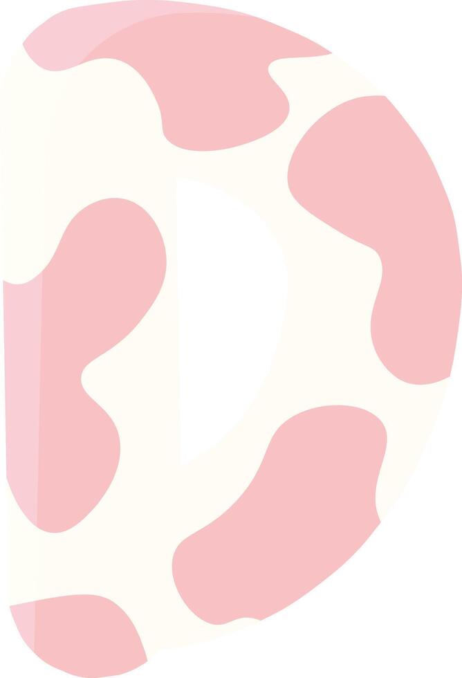 Cow Print Letter D vector