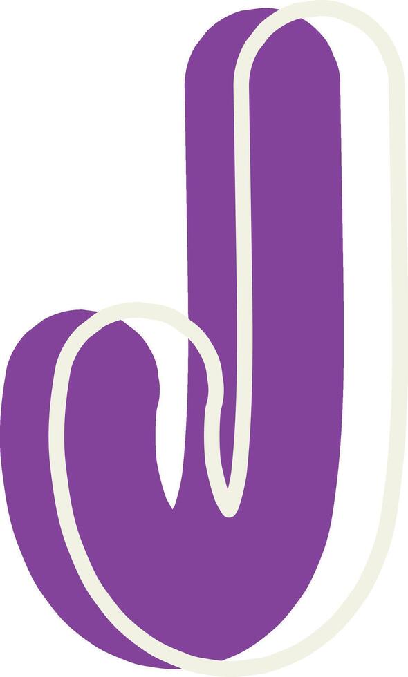 Playful Letter J vector