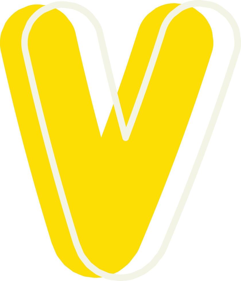 Playful Letter V vector