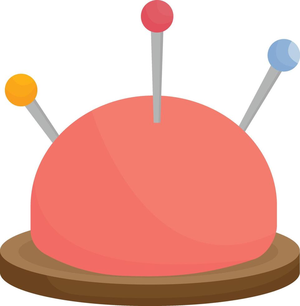 Red Sewing Pincushion vector