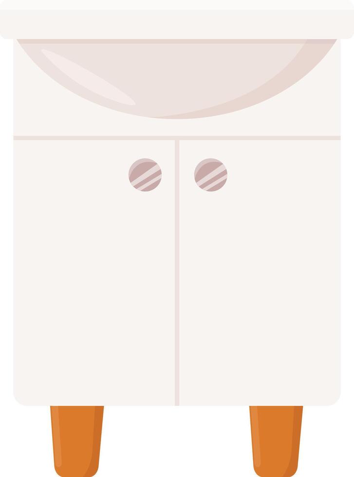 White Bathroom Cabinet vector