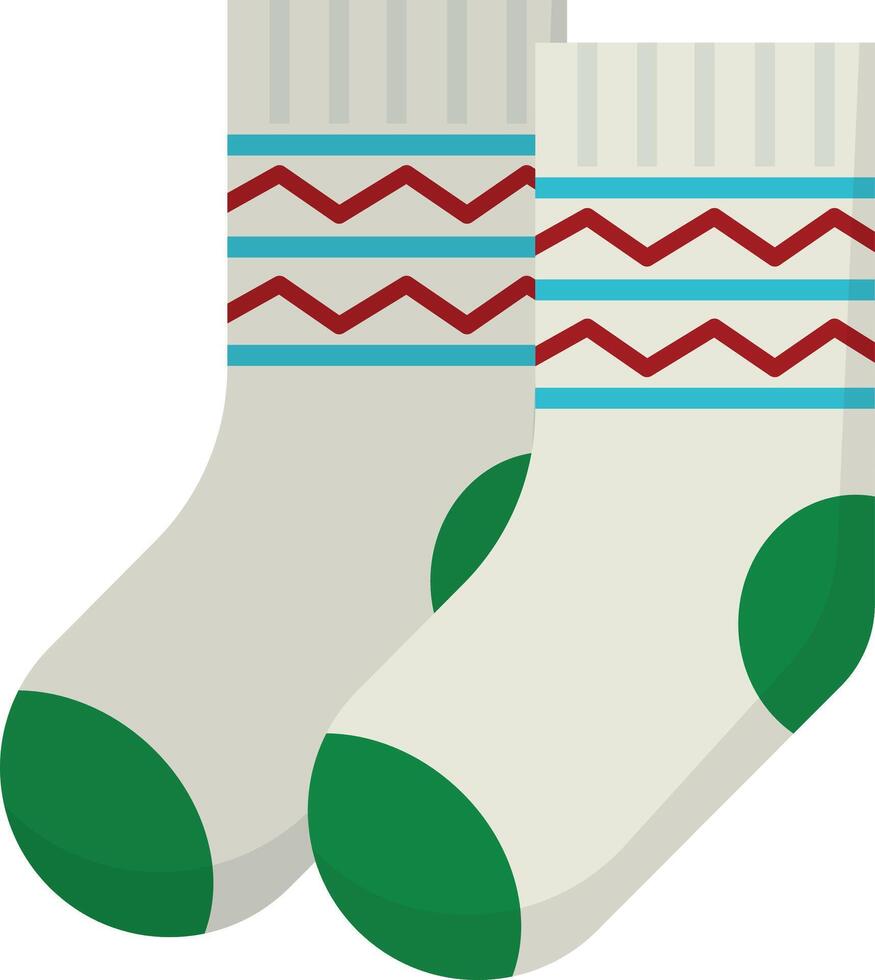 Festive Wool Socks for Winter vector