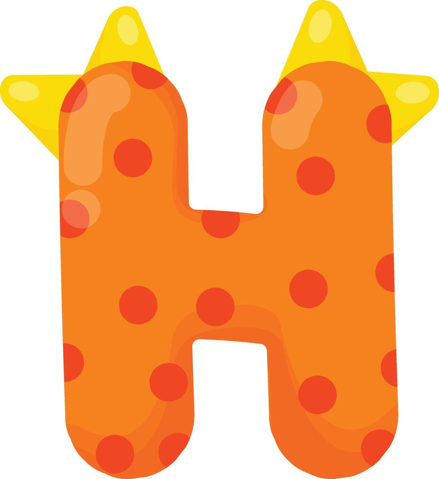 Dinosaur Letter H vector
