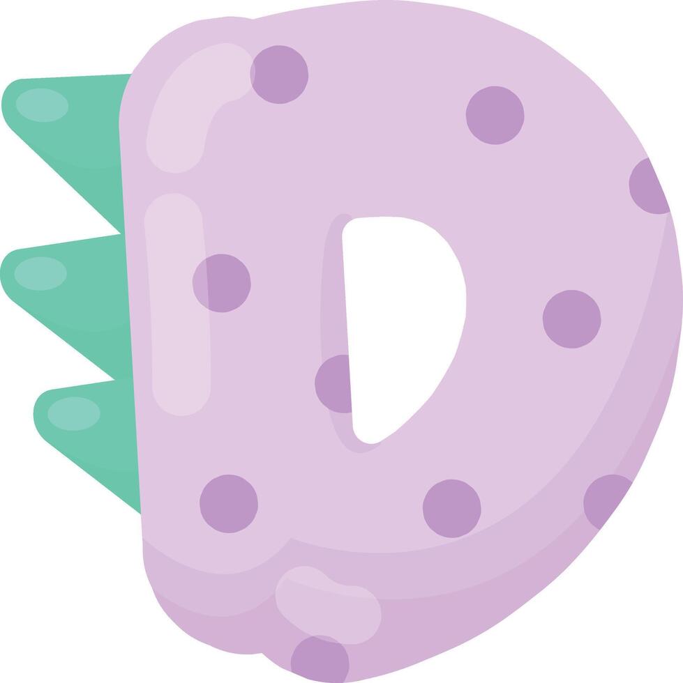 Dinosaur Letter D vector