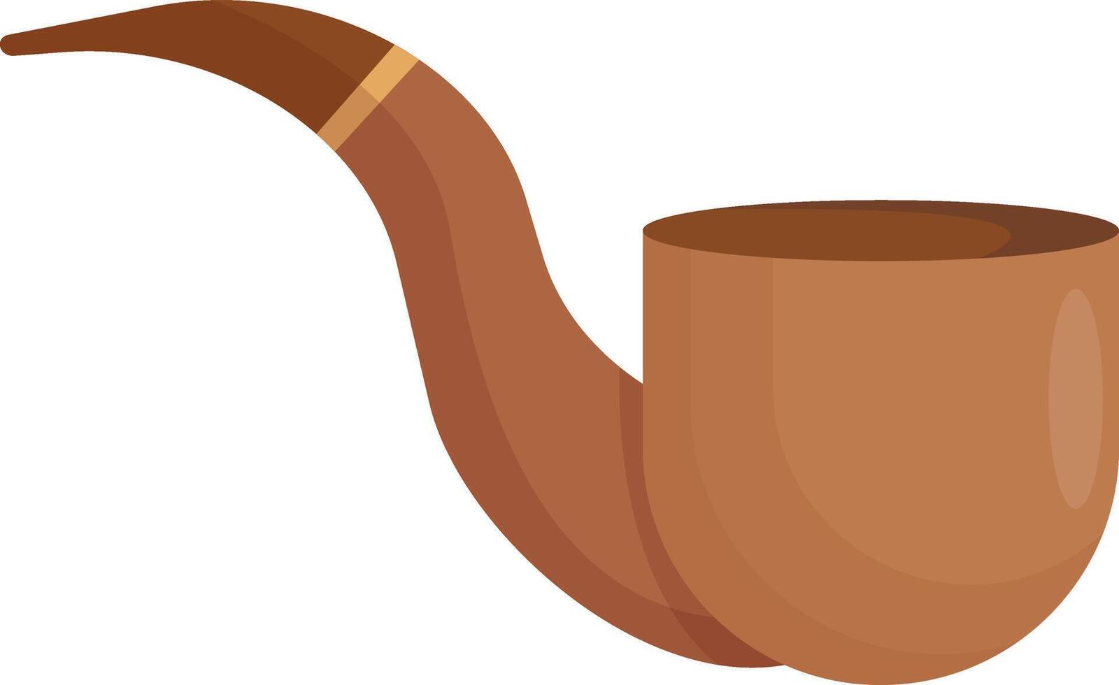 Wooden Tobacco Pipe vector