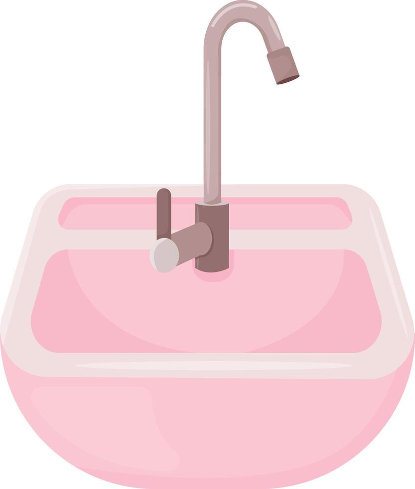 Stylish Pink Wash Basin vector