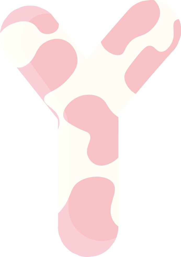 Cow Print Letter Y vector