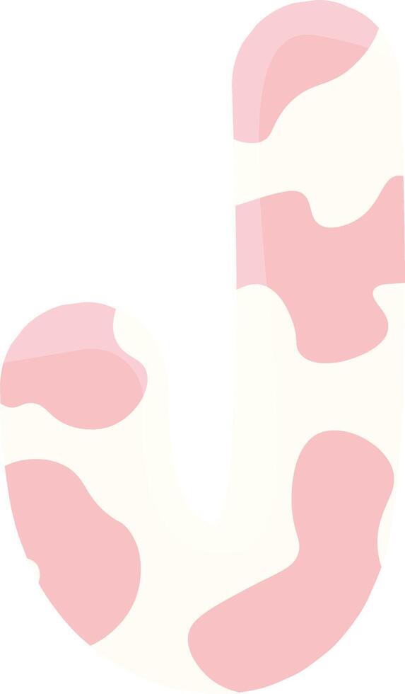 Cow Print Letter J vector