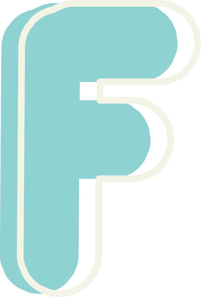 Playful Letter F vector