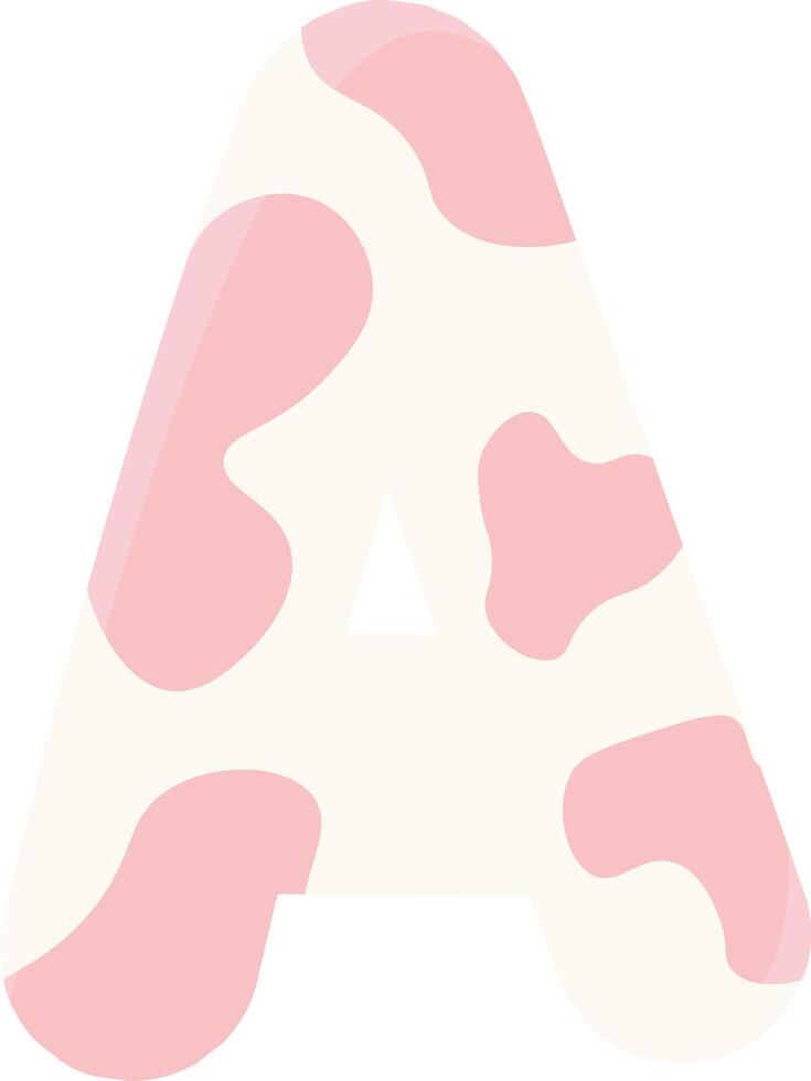 Cow Print Letter A vector