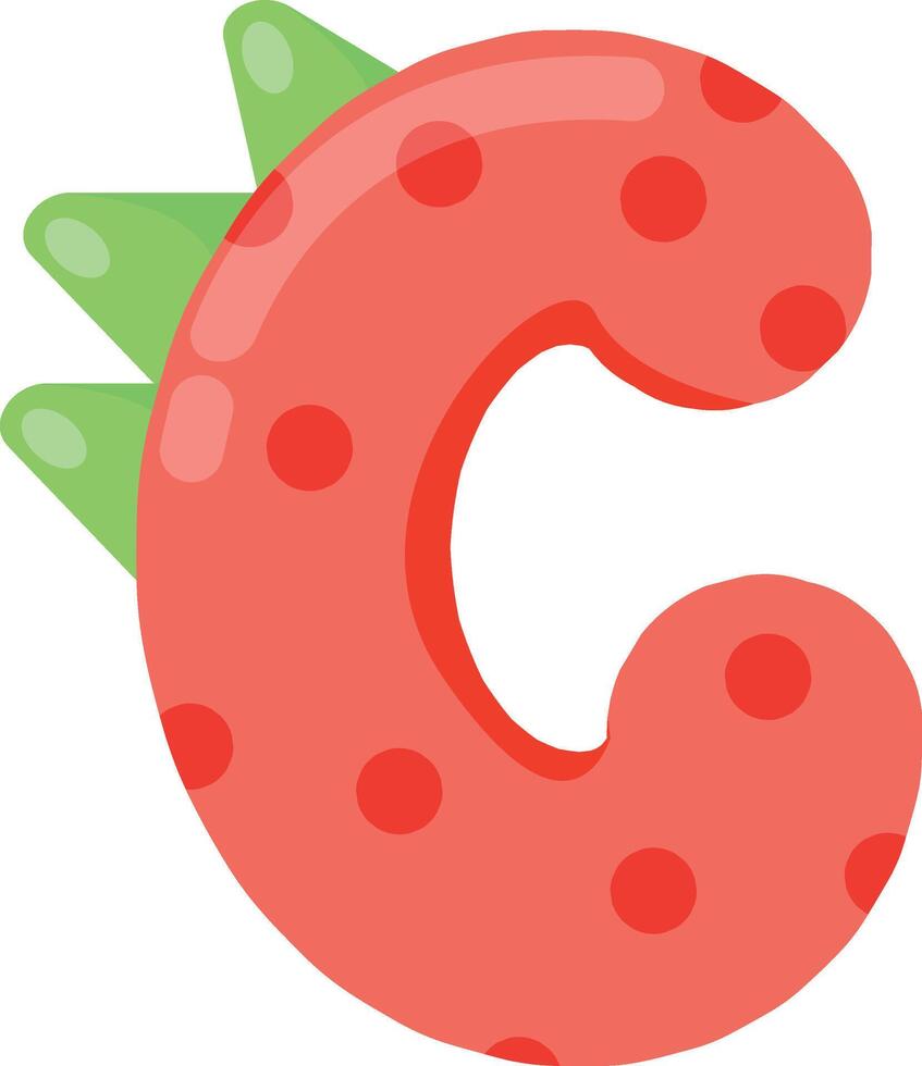 Dinosaur Letter C vector