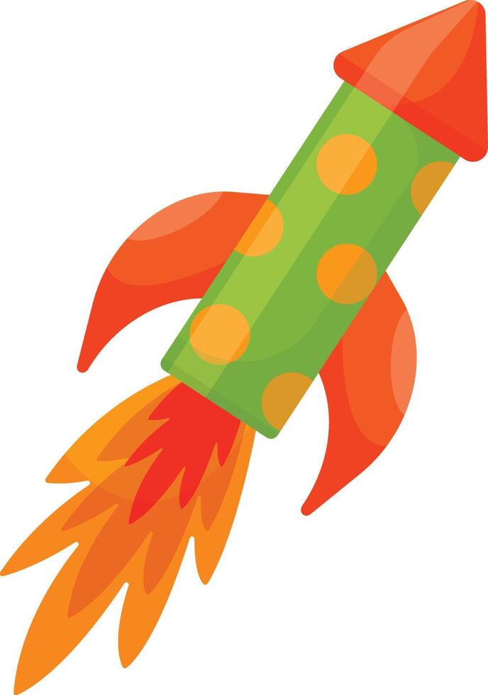 Bright Red Firework Rocket vector