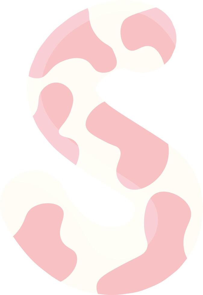 Cow Print Letter S vector