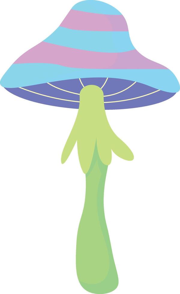 Dreamy Swirl Cap Mushroom Art vector