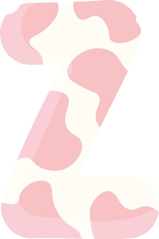 Cow Print Letter Z vector