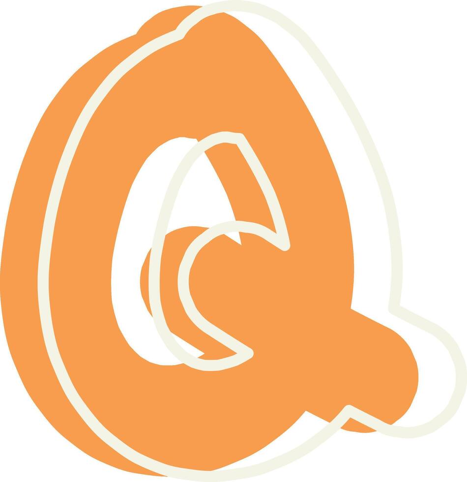Playful Letter Q vector