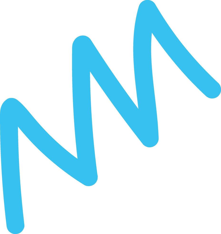 Blue Zigzag Line vector