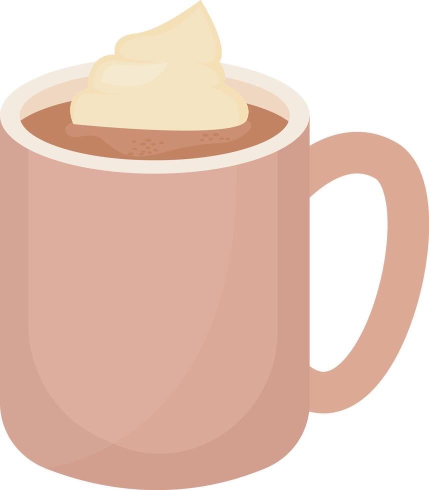 Hot Chocolate with Cream vector